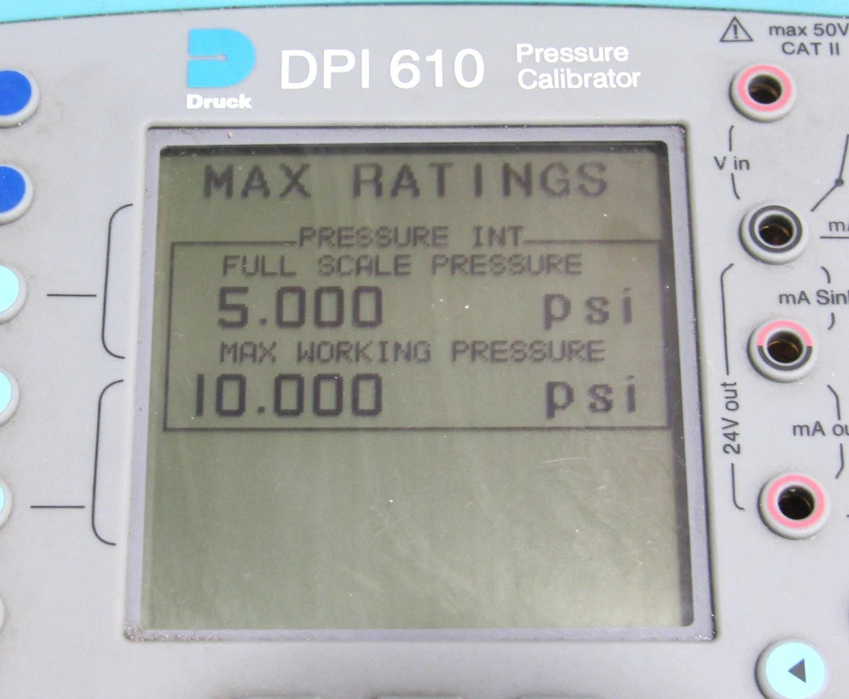Druck DPI 610 Portable Pressure Calibrator 5 psi g P/N DK344 Power Tested|326961827591