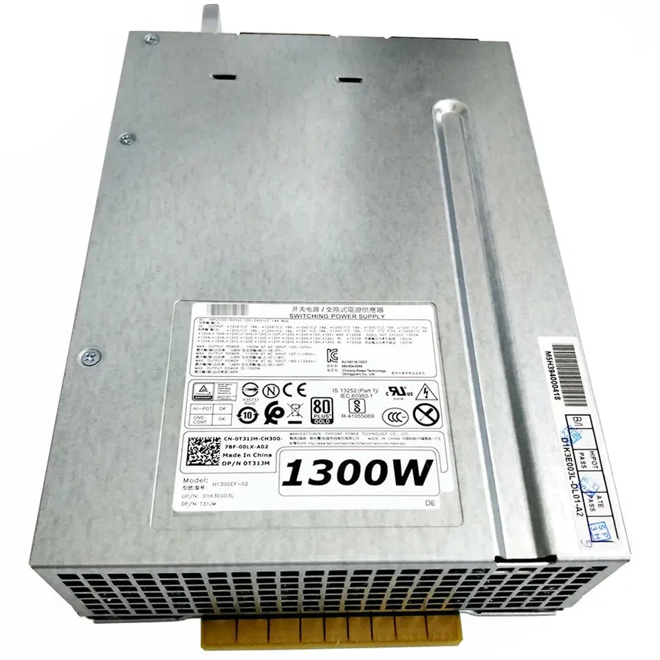 For Dell Precision T5810 T7810 T7910 1300W Power Supply D1300EF-02 V5K16 T31JM|356666524431