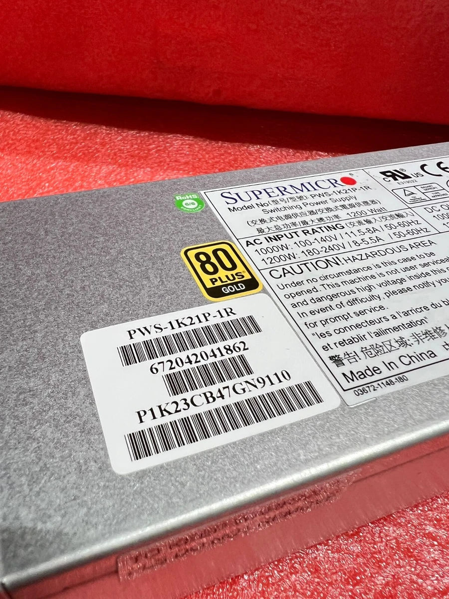 Supermicro PWS-1K21P-1R 1200W 1U Redundant Power Supply|405404214822