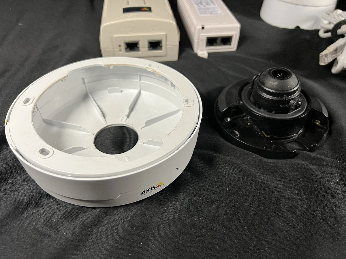 Axis Communications Network Security Lot- 6 Cameras & 2 POE Midspan +Extra Parts|127542953872