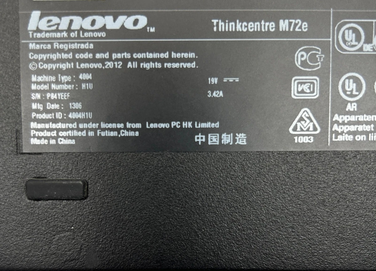 Lenovo ThinkCentre m72e Intel i3-3220T 2.8GHz 8GB 250GB SSD Win 10|227084331595