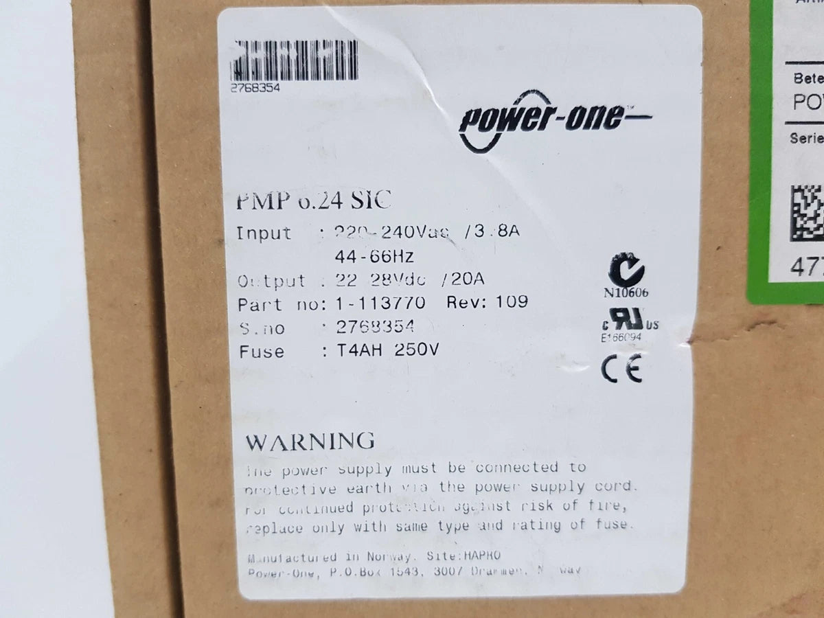 POWER ONE PMP 6.24 SIC POWER SUPPLY 1-113770 REV.109
