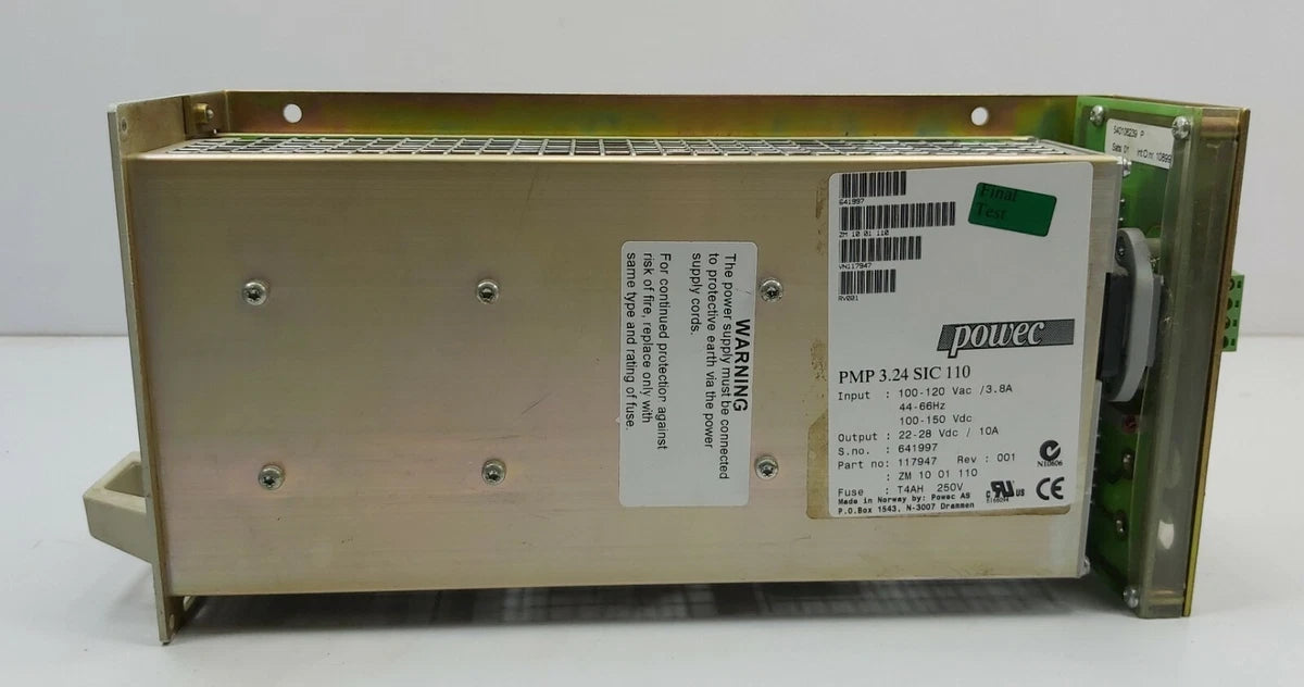 Powec PMP 3.24 SIC 117947 110 AC or DC Microprocessor Power Supply PCU