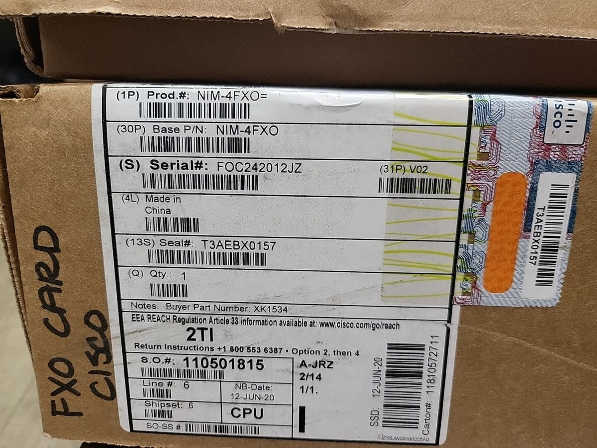 CISCO NIM-4FXO 4-Port Network Interface Module NEW OPEN BOX SEE PHOTOS FREE SHIP