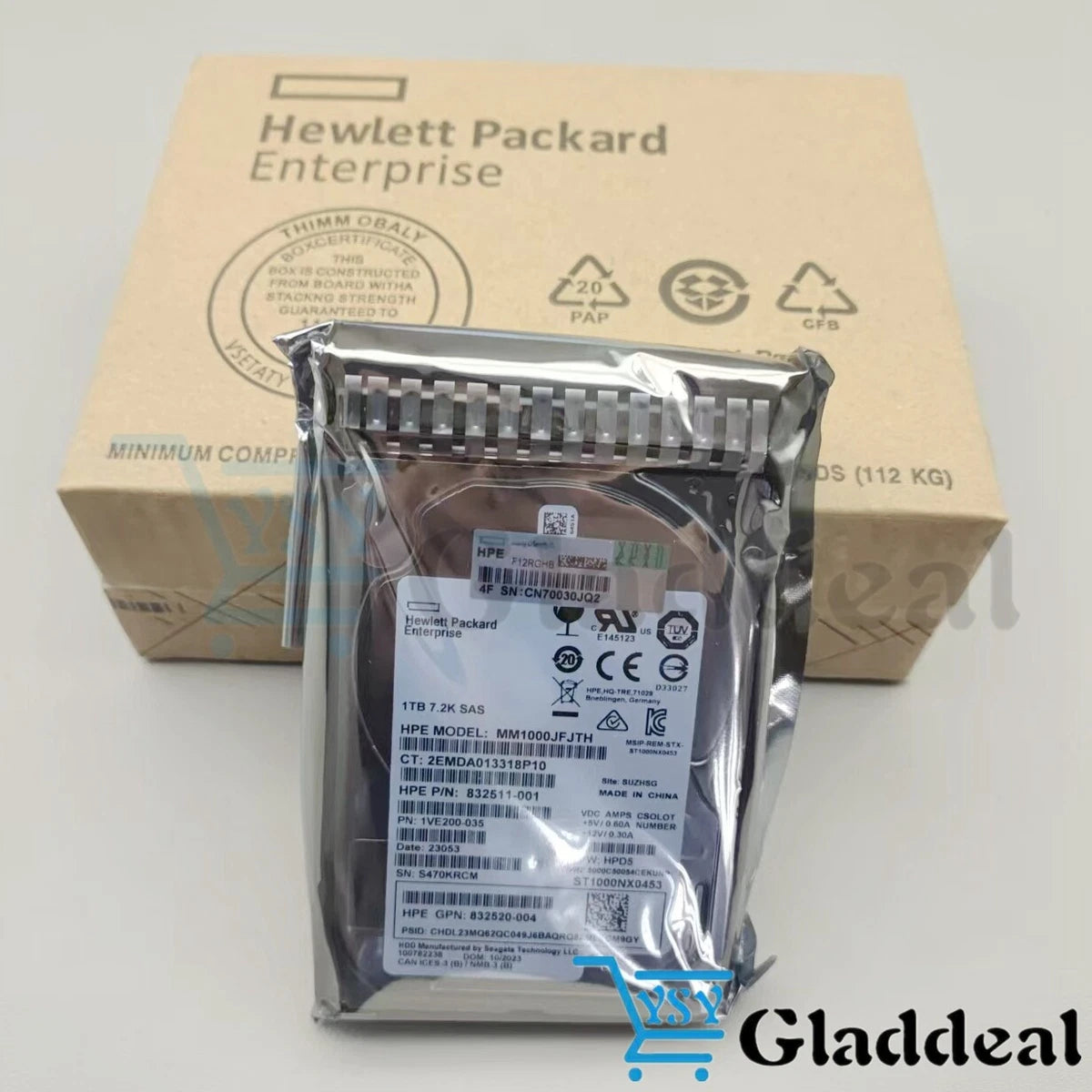 HPE 832984-001 832514-B21 1TB 7.2K 12G SFF 2.5" SAS SC HARD DRIVE G9 G8 HDD