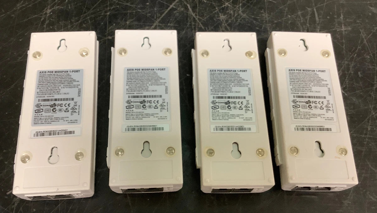 Lot of 4 AXIS Communications POE Midspan 1-Port Model 0226-001 | No Power Supply|325773261727