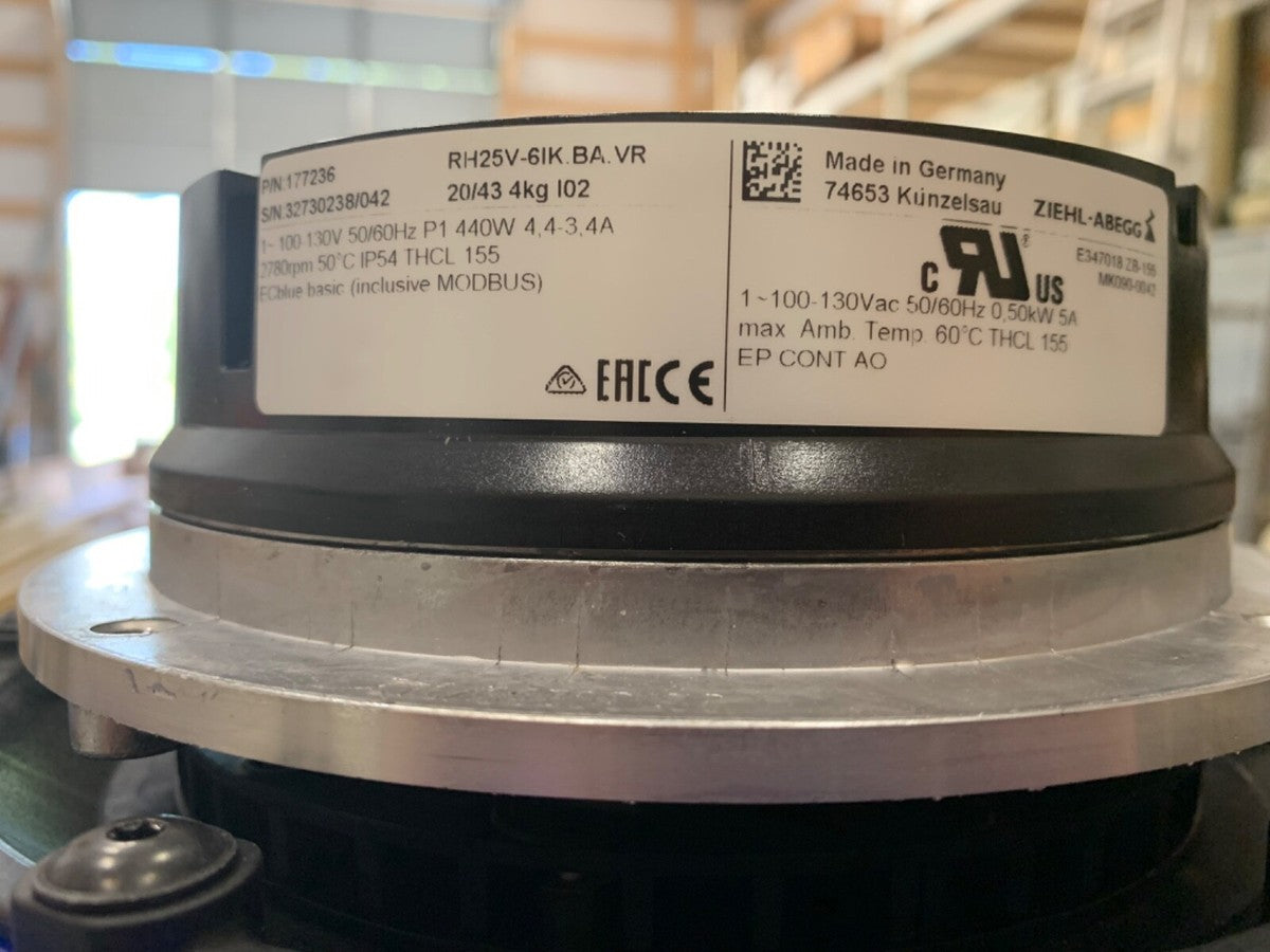 Ziehl-Abegg RH25-6IK.BA.VR ECBlue 120VAC Centrifugal Fan (2)|176546079207