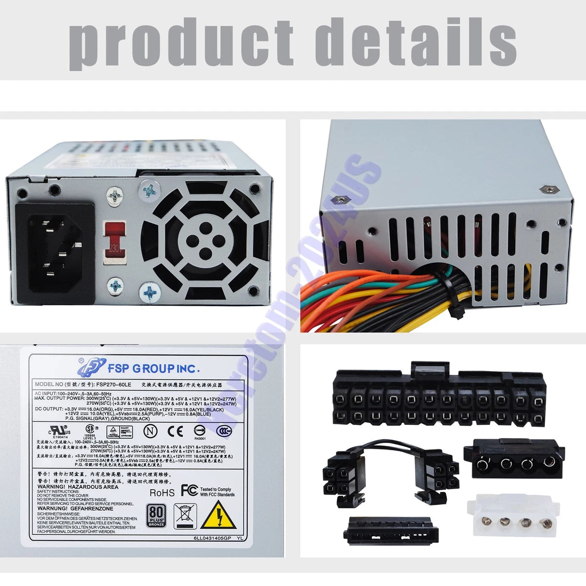 270W New FSP Power Supply FSP270 60LE 1U PSU Flex ATX NAS Shuttle 24-Pin +4 Pin|336136761658