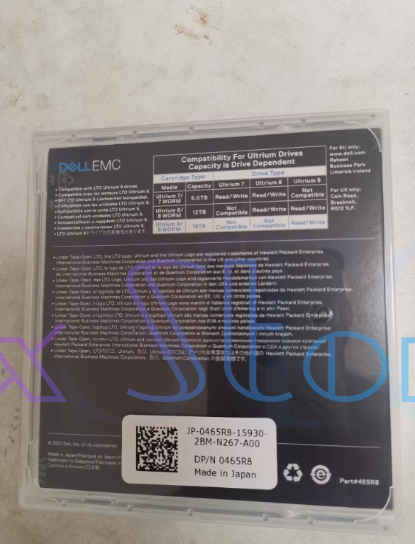 EMC LTO Ultrium9 Tape 0465R8 18/45TB Accessories