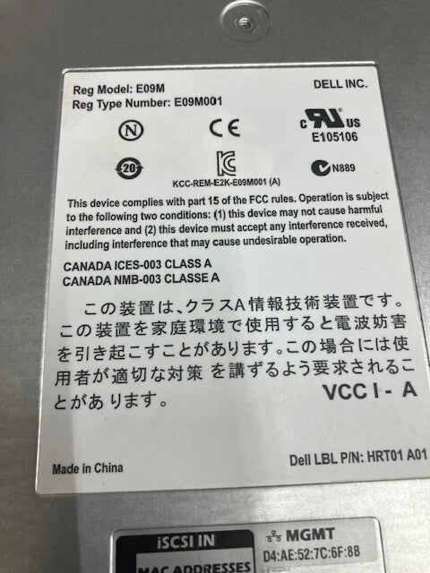 Lot of 6 Dell HRT01 EqualLogic Type 11 Controller Module E09M E09M001-Parts|166043394745