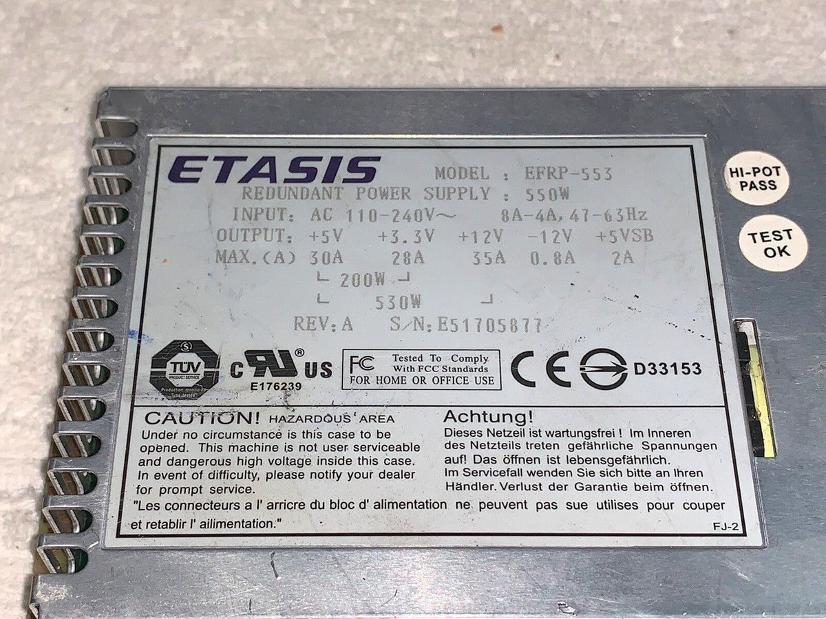 Etasis Electronics EFRP-553 Redundant Power Supply 550 Watts|325804932752