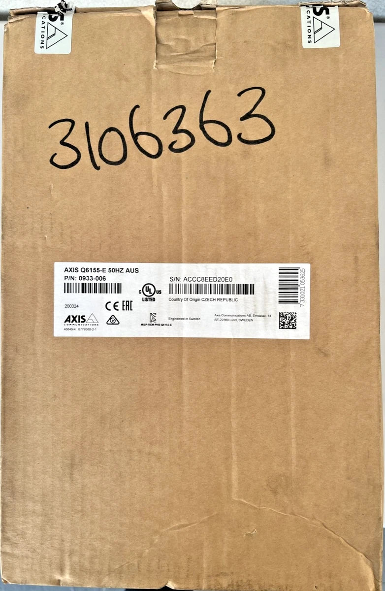 Axis Q6155-E 50Hz PTZ Dome Network Camera 0933-006