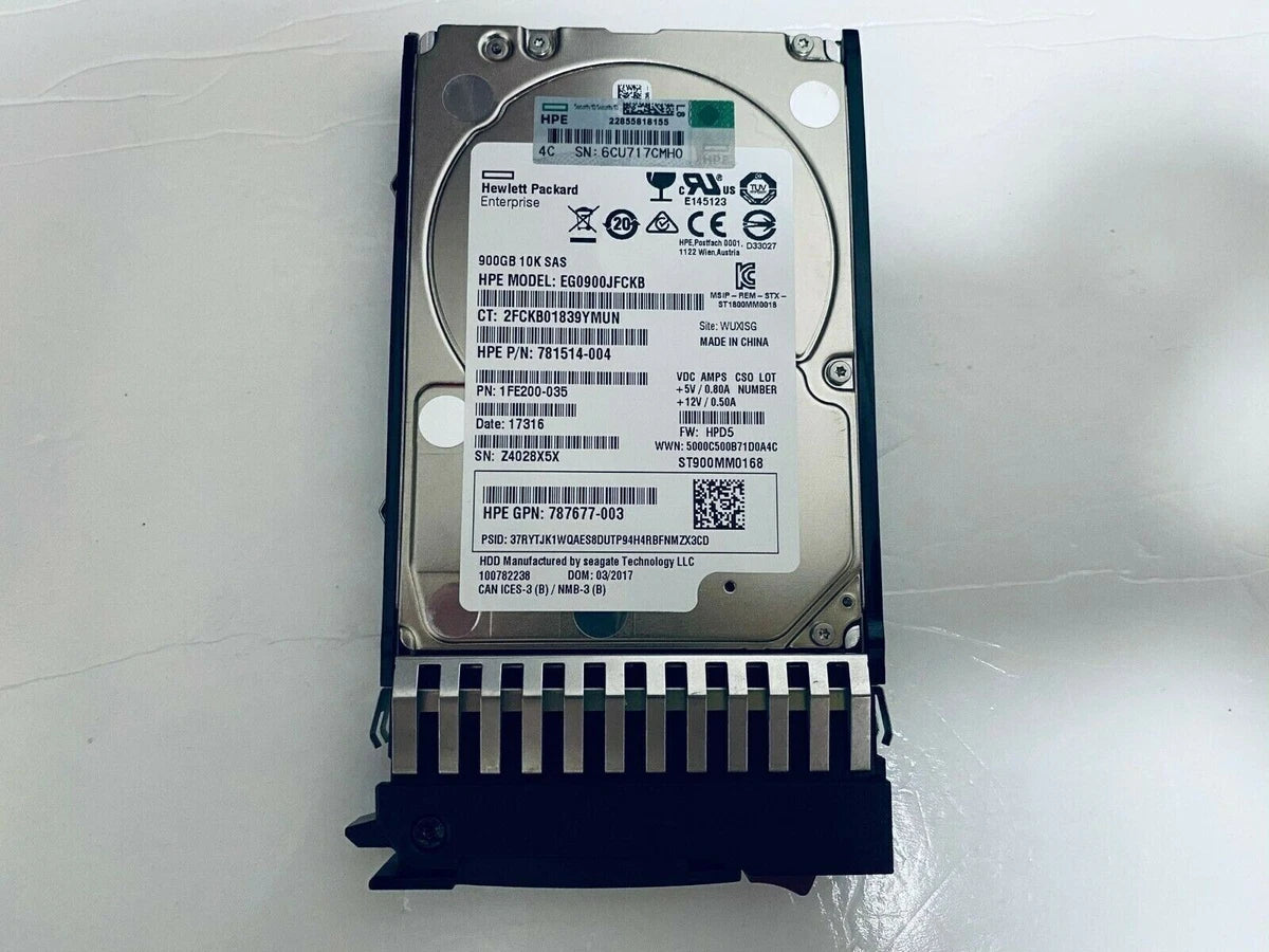 HP J9F47A 787647-001 900GB SAS 10K 2.5in 12Gbps MSA SFF ENT HDD Hard Drive|315417345057