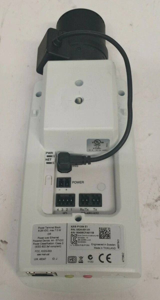 Axis P1354 E1 Network Camera - Used, Cleaned, & Tested - 2.8-8mm Mega Pixel Lens|284451011027