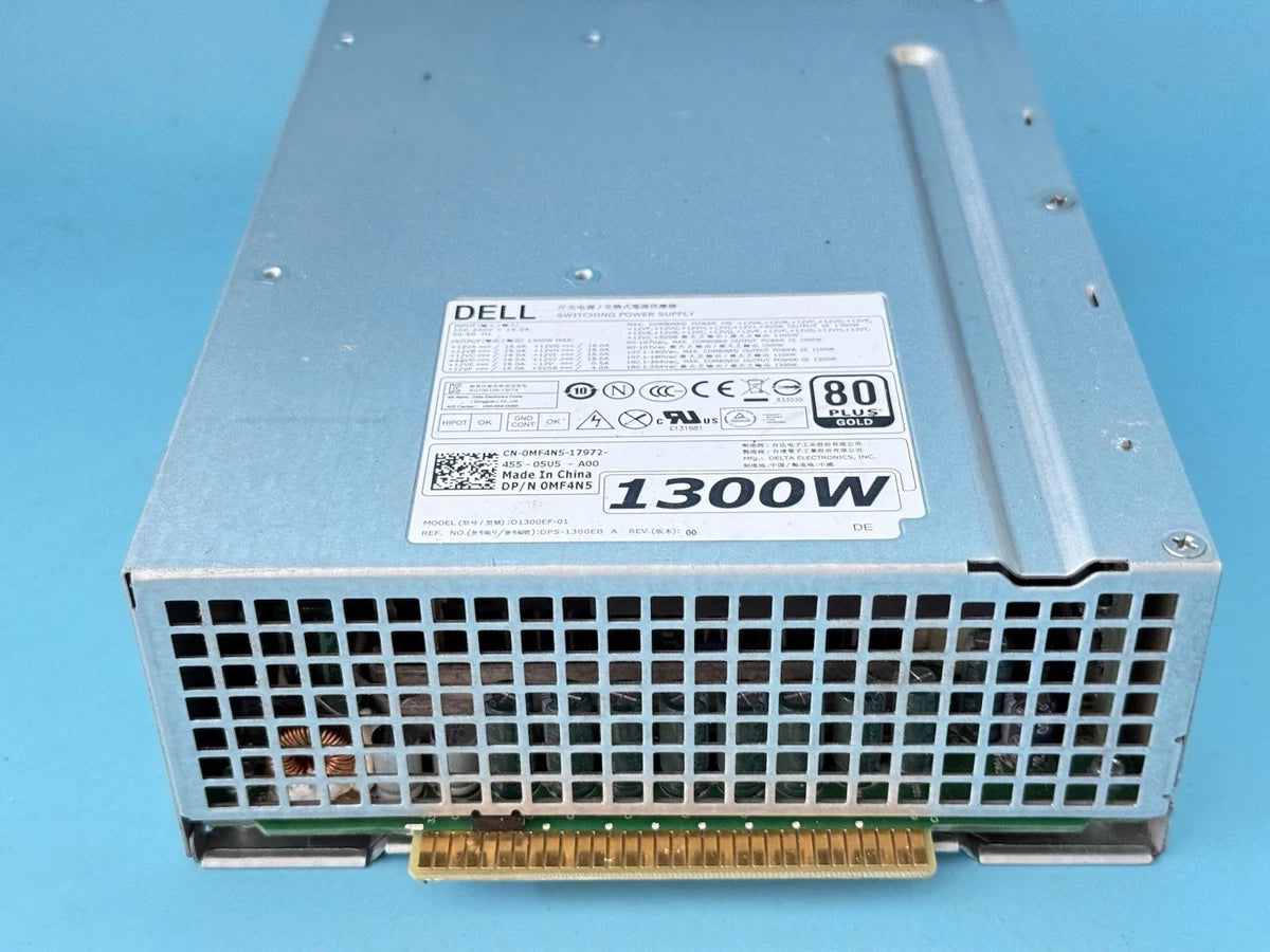 Dell 1300W Server Power Supply DPS-1300EB A D1300EF-01 0MF4N5 80+ Gold Hot-Swap