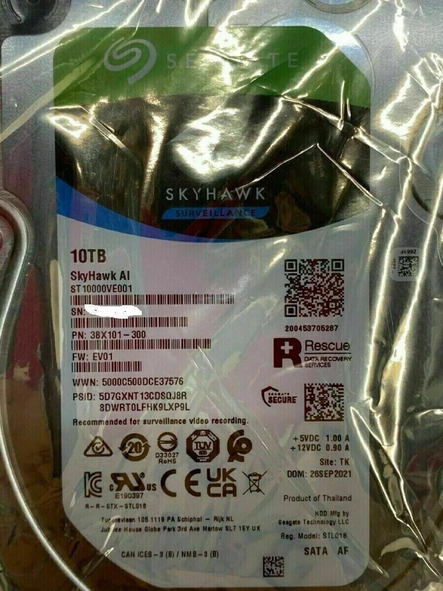 For Seagate 10TB ST10000VE001 HDD 3.5" Internal HDD 7200RPM 256MB Cache SATA