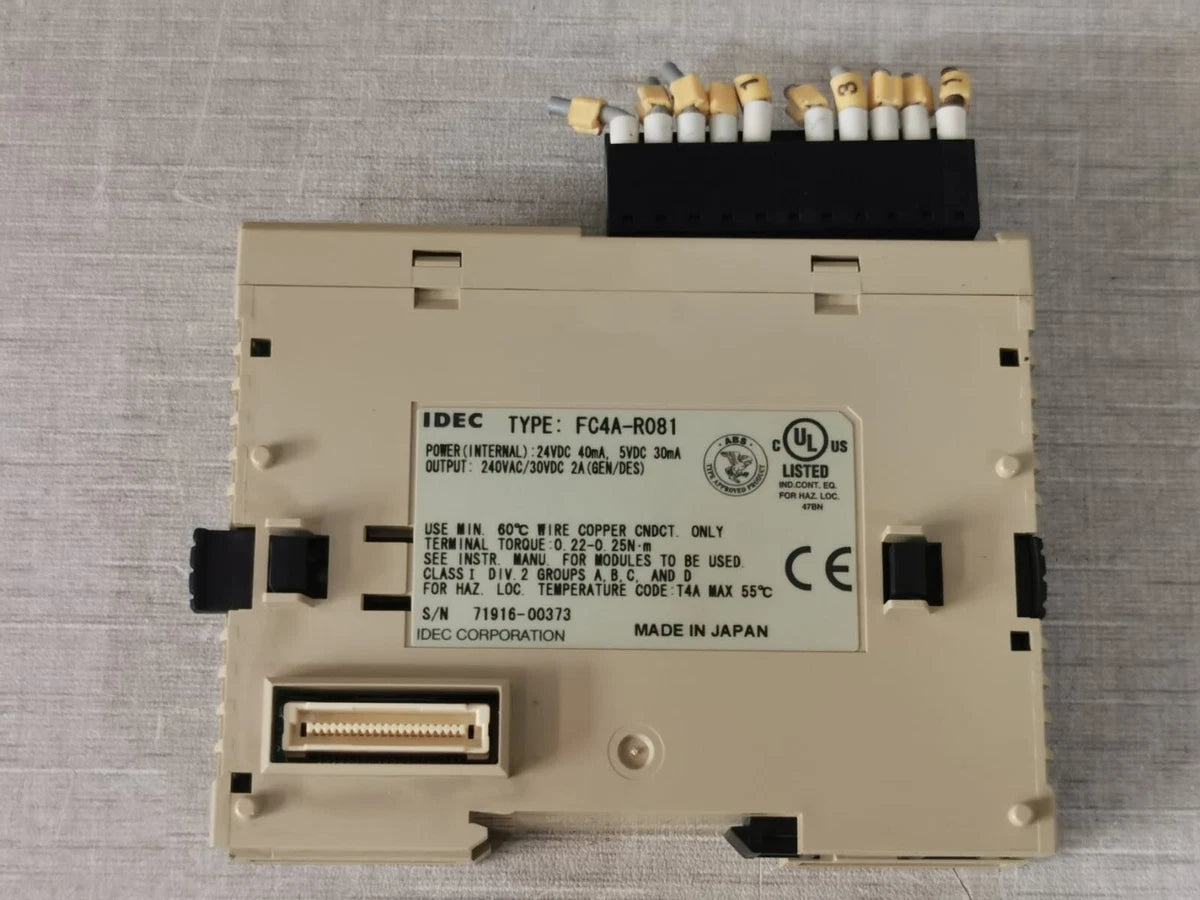 IDEC FC4A-R081 INDUSTRIAL CONTROL SYSTEM 24VDC 40mA 5VDC|276563477505