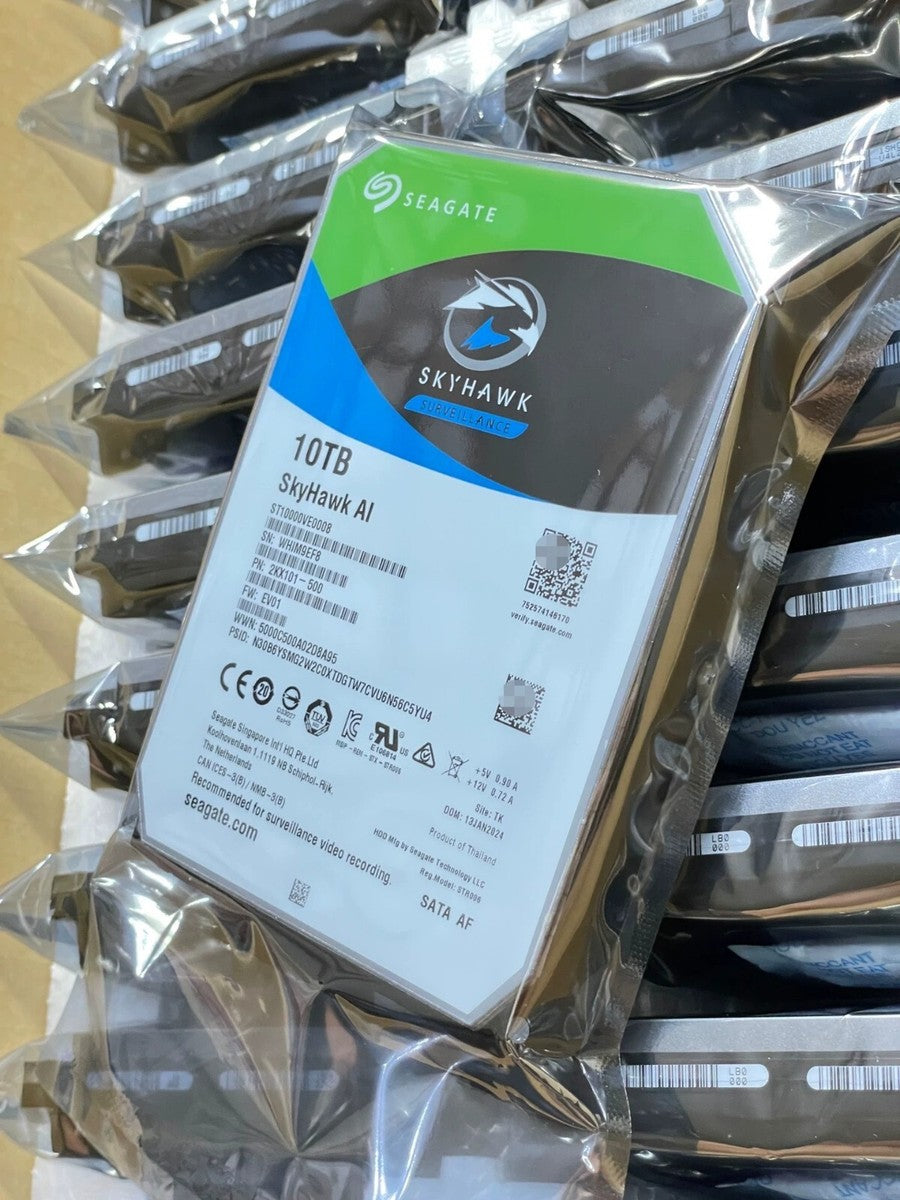 Seagate 10TB ST10000VE0008 SkyHawk AI SATAIII 3.5" 256MB Internal Hard Drive