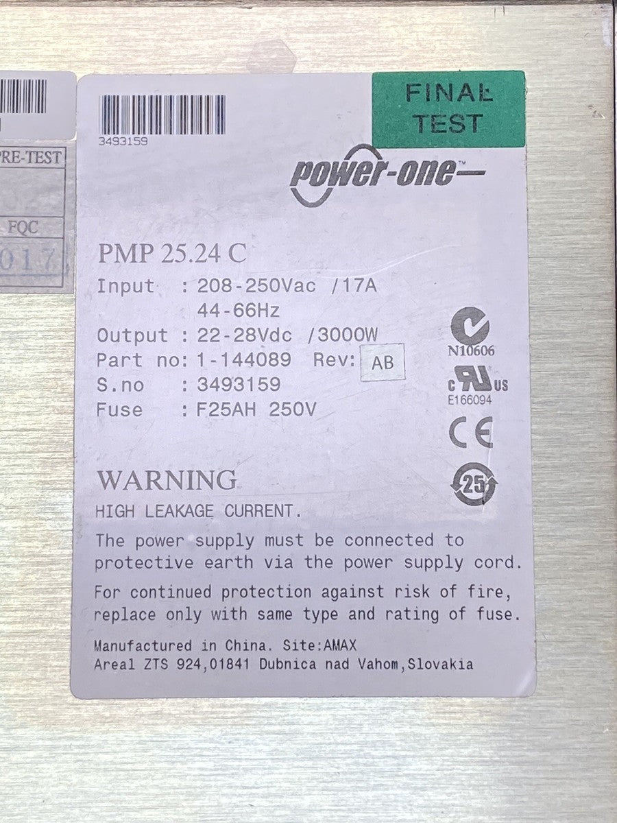 Power-One PMP 25.24C Rectifier Module, Lucent, 3000 watt