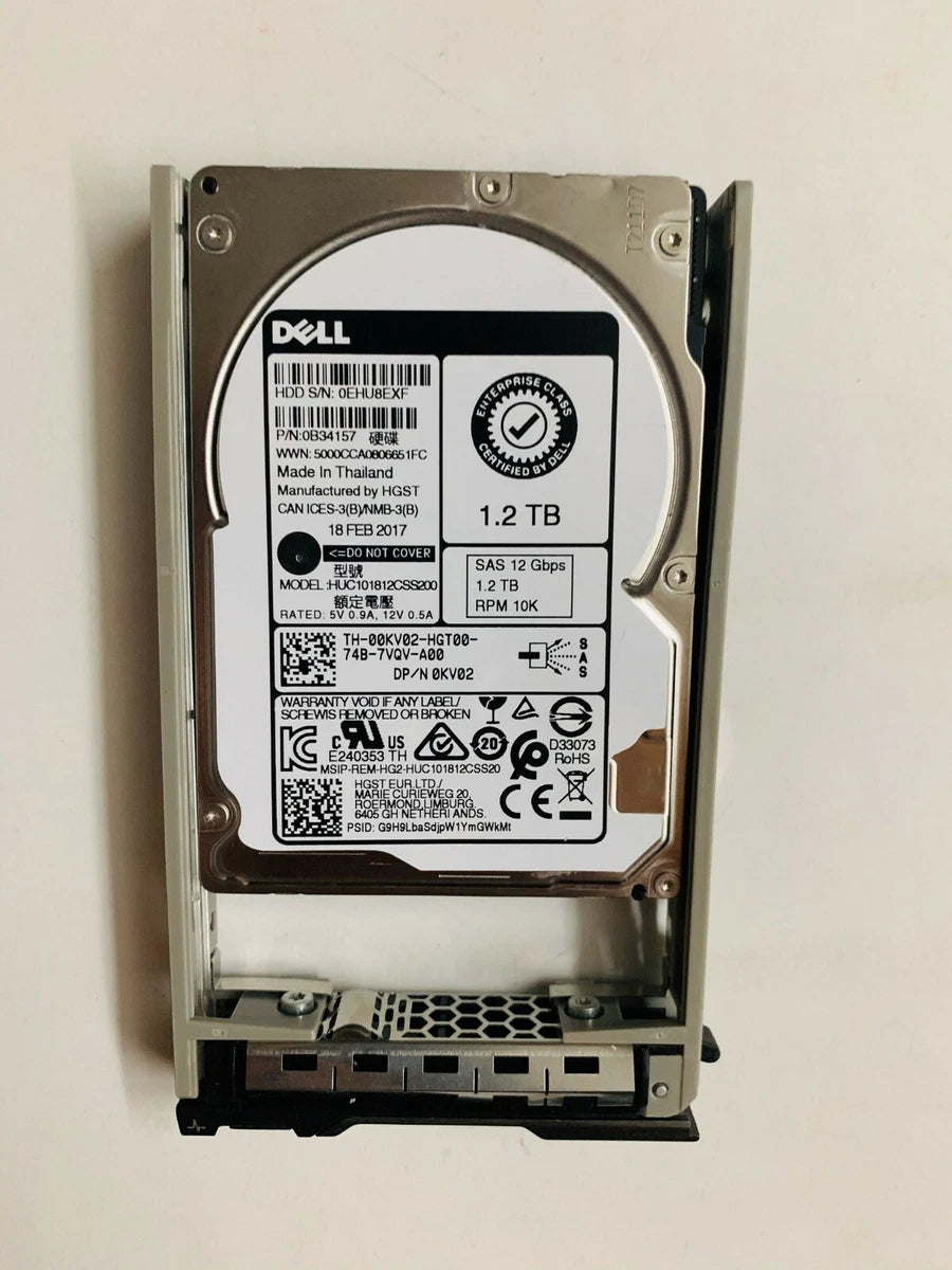 Dell Poweredge 1.2TB 10k 2.5 12G SAS HDD R430 R630 R730 R830 R730XD R620 R530|145528544350