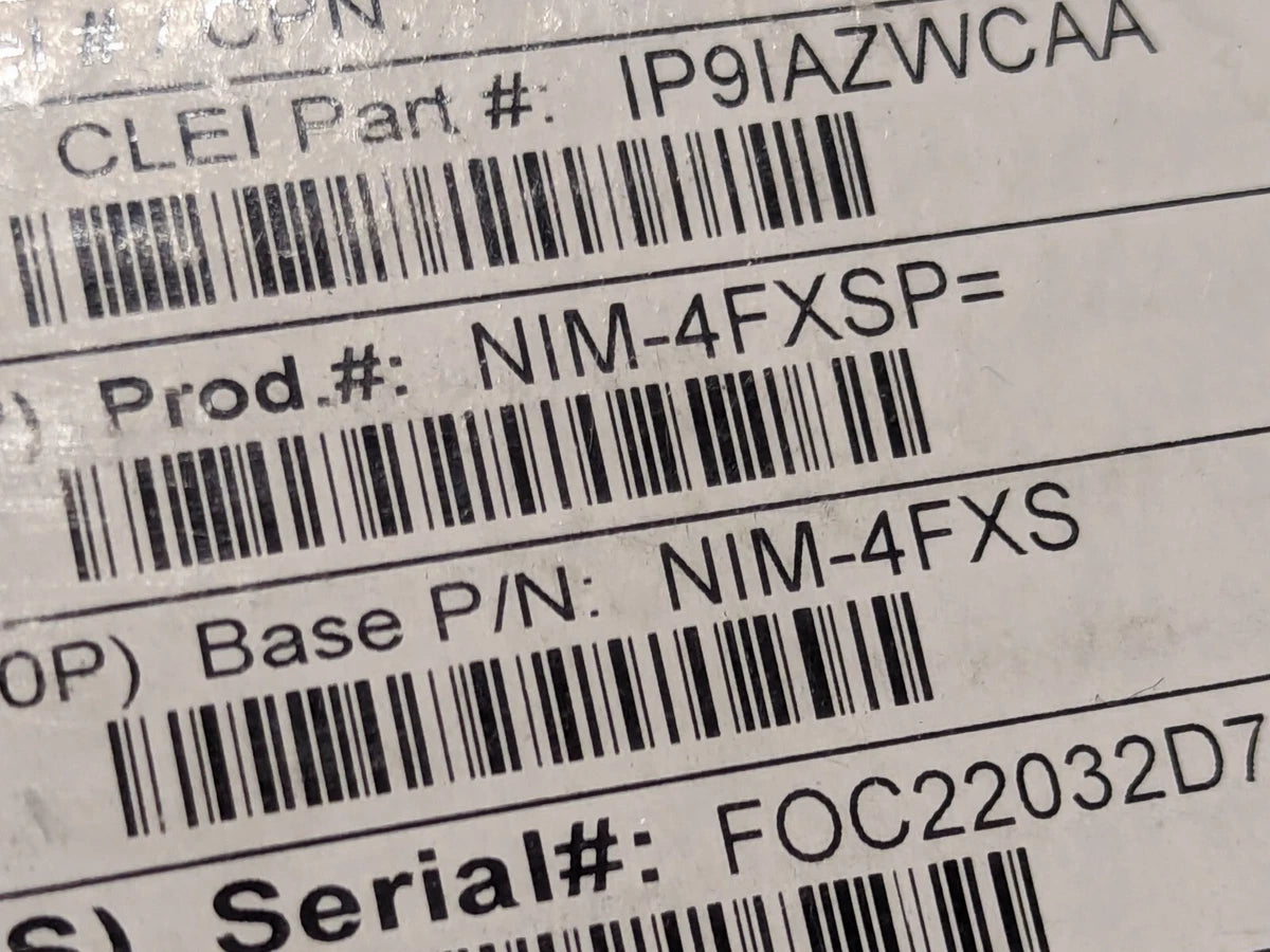 Brand New Cisco NIM-4FXS 4-port Network Interface Module 4000 Series ISRs 1934