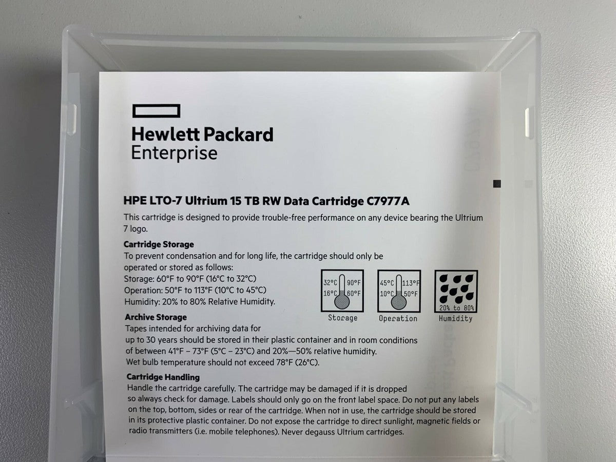 HP / HPE LTO7 Tape C7977A (20 PACK) Ultrium Backup Tape Cartridge 6TB/15TB- NEW |154469012594