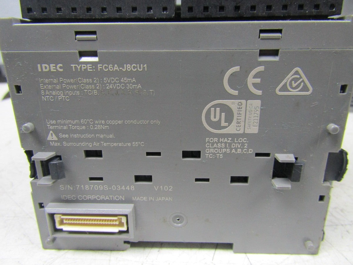 🔥IDEC MICROSMART FC6A-C24R1AE & IDEC FC6A-J8CU1|325656594953