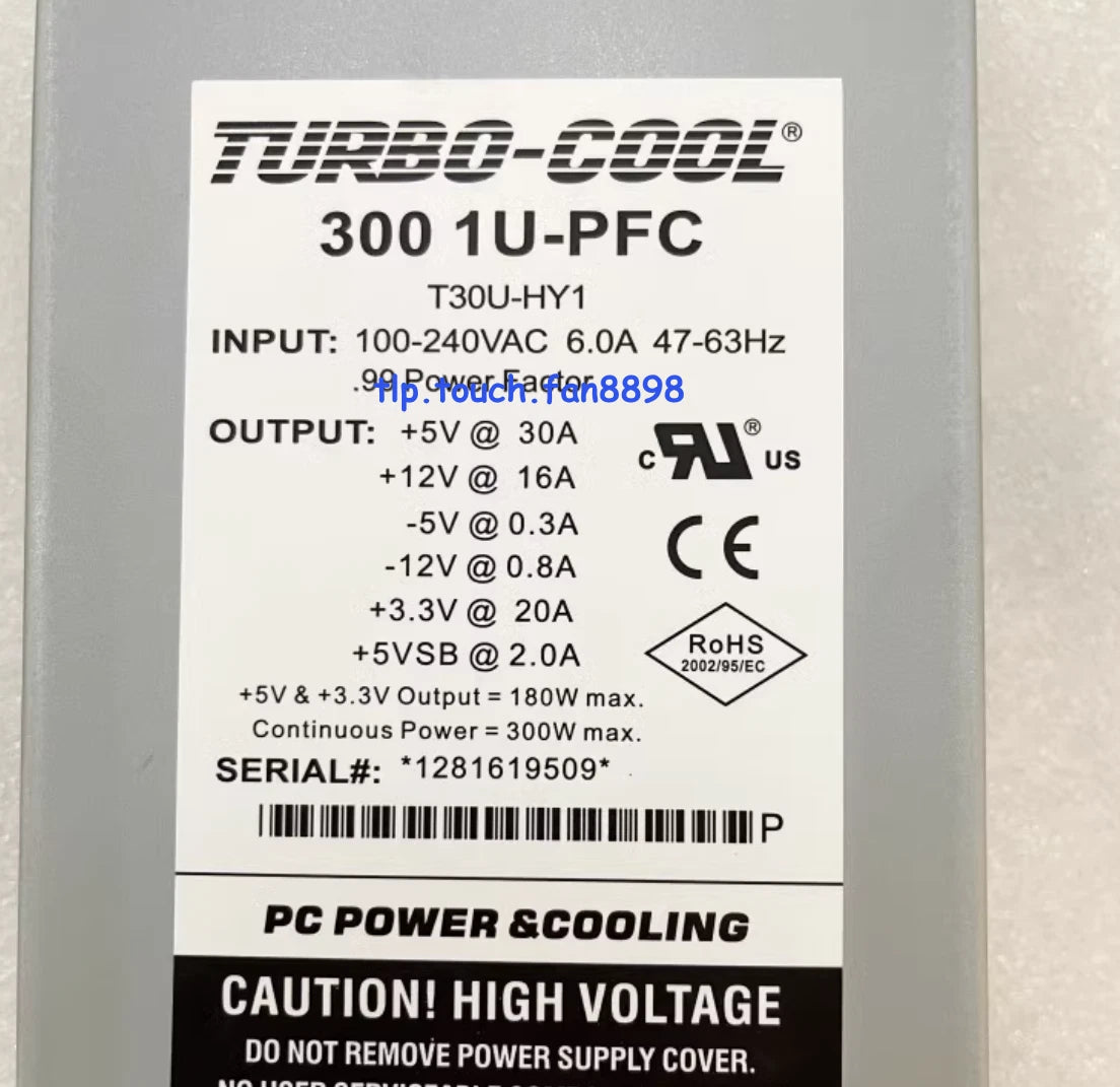 300W For TURBO-COOL 300 1U-PFC T30U-HY1 For EDGE System Dedicated Power Supply*t