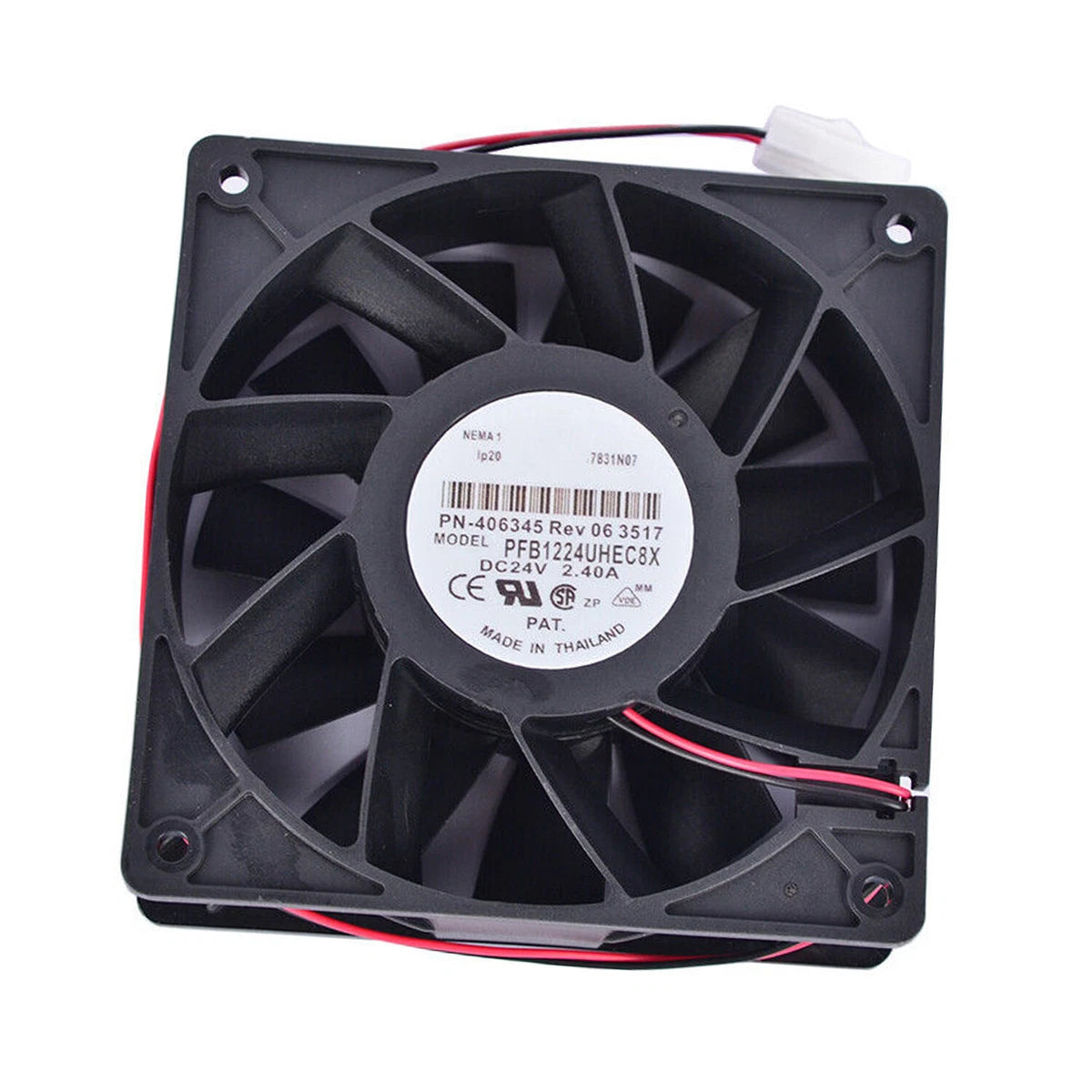 For Delta 2Pin Inverter Fan PFB1224UHEC8X 24V 2.4A 12038 12CM Large Air Volume|397060854893