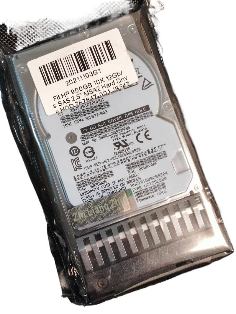 Fit 900GB 10K 12Gb/s SAS 2.5" MSA2 Hard Drive HDD 787647-001 J9F47A|226829839907