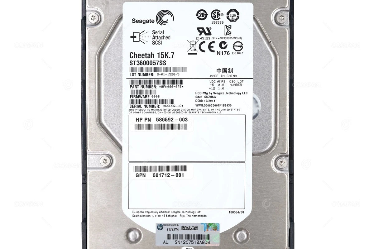 601777-001 HP HDD 600GB 15K SAS 6G 3.5" LFF HOT SWAP FOR HP MSA P2000
