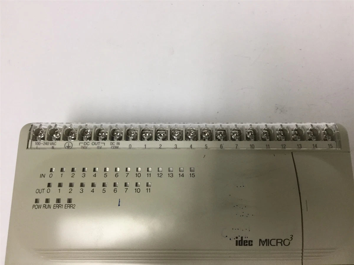 Idec FC2A-C24A1 Micro3 PLC I/O Module 100-240VAC, 14x 24VDC In /10x Relay Out