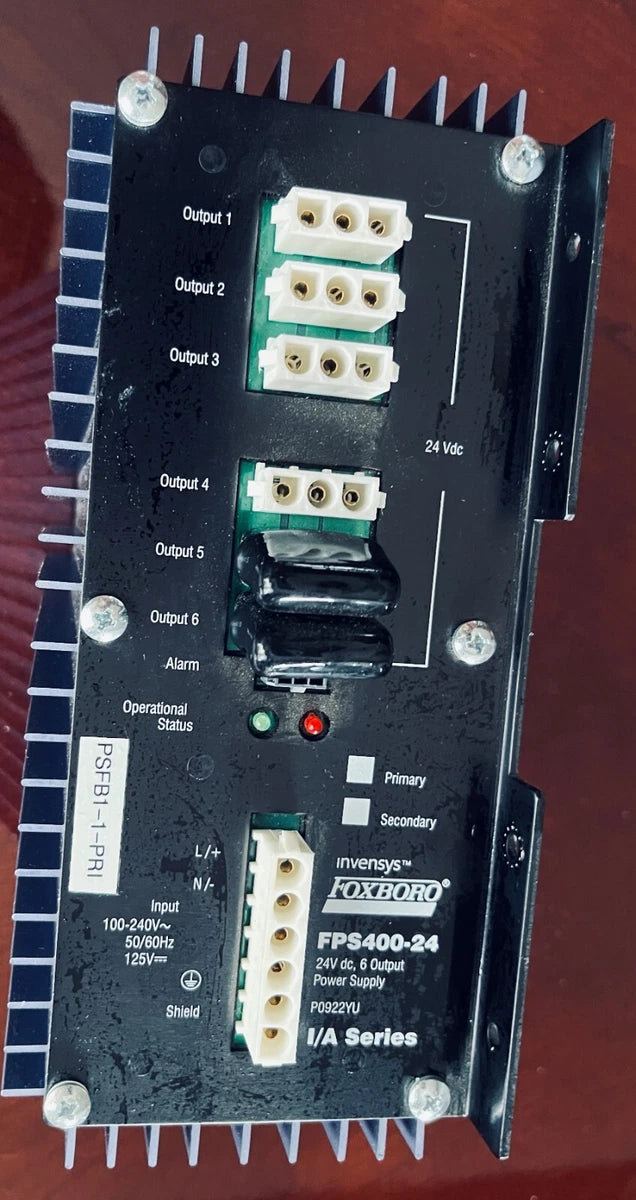 Foxboro FPS400-24 Power Supply P0922YU input 100-240 VAC/125 Vdc out put 24 vdc|275430246312