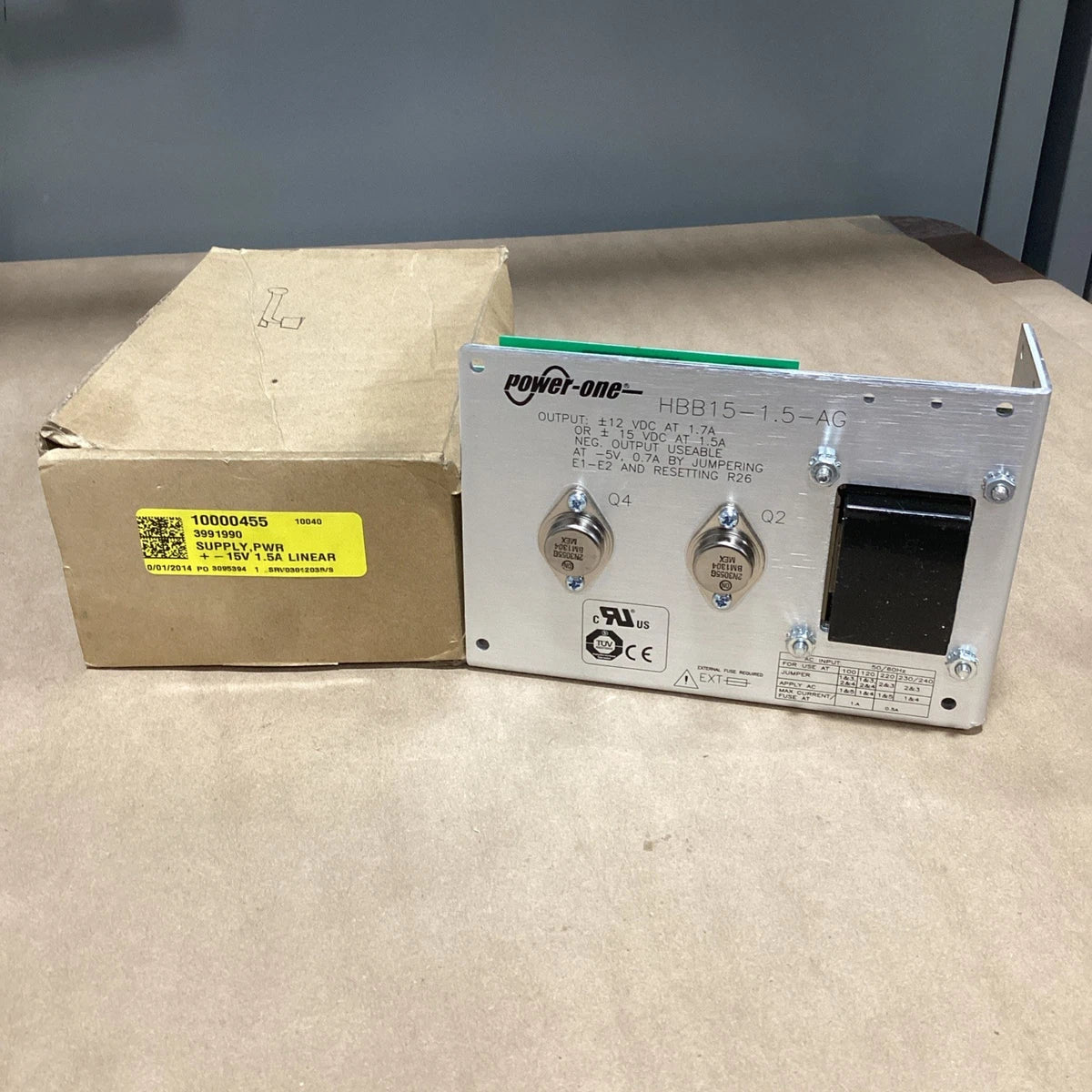 POWER-ONE HBB15-1.5-AG Power Supply,AC-DC,15V@1.5A, -15V