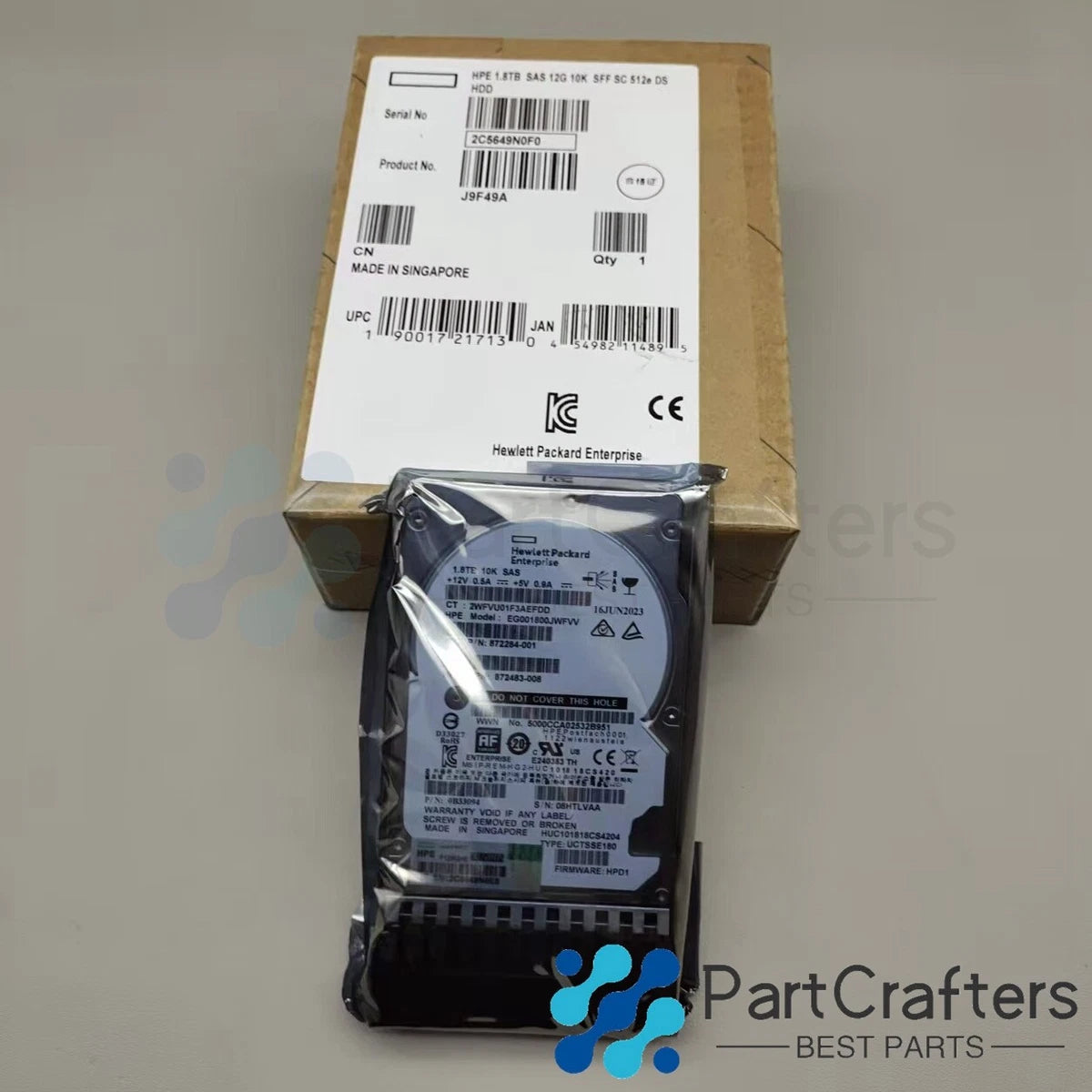 New HPE J9F49A MSA 1.8TB 2.5" SAS 10K 12G SFF BC HDD Hard Drive 787649-001|405490987469