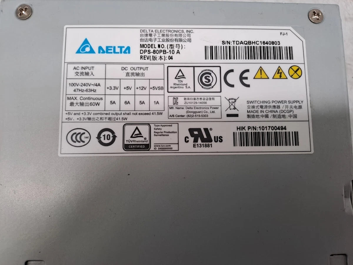 Delta DVR Power Supply DPS-80PB-10 A 100-240V 4A 47-63Hz 41.5W|365638484896