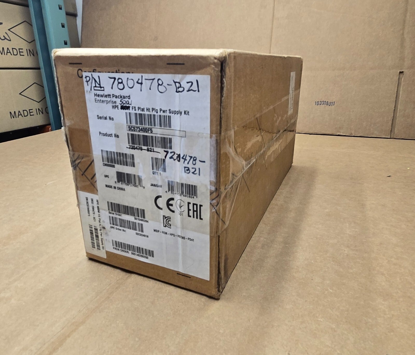 HP HPE 500W FS Plat Hot plug power supply kit 500 Watt Platinum Power supply 720