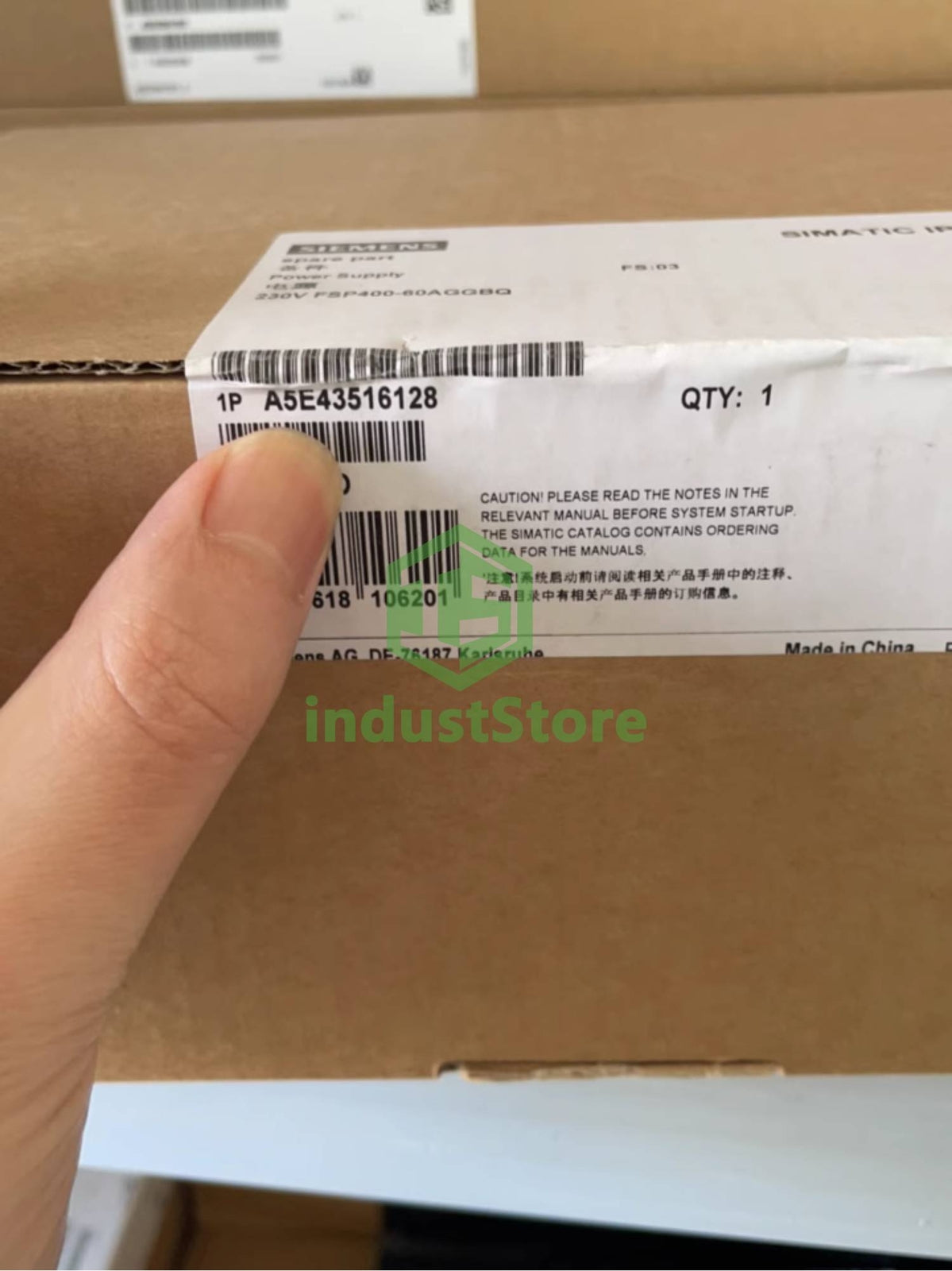 Siemens A5E43516128 100/240V AC FSP400-60AGGBQ Power Supply NEW IN BOX #