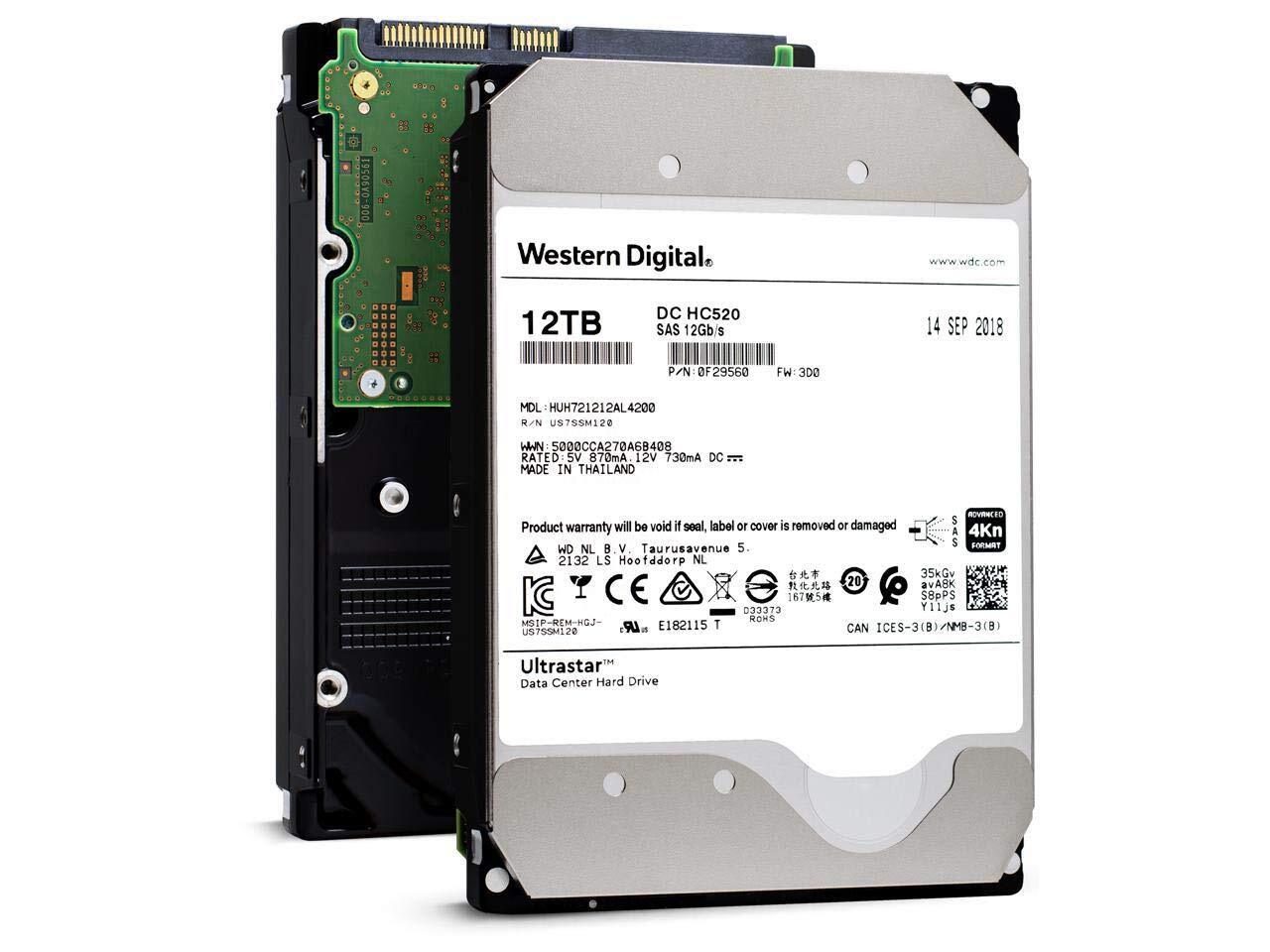 HGST WD Ultrastar DC HC520 HUH721212AL4200 12TB HDD 7200 RPM Model: 0F29560|297410015468