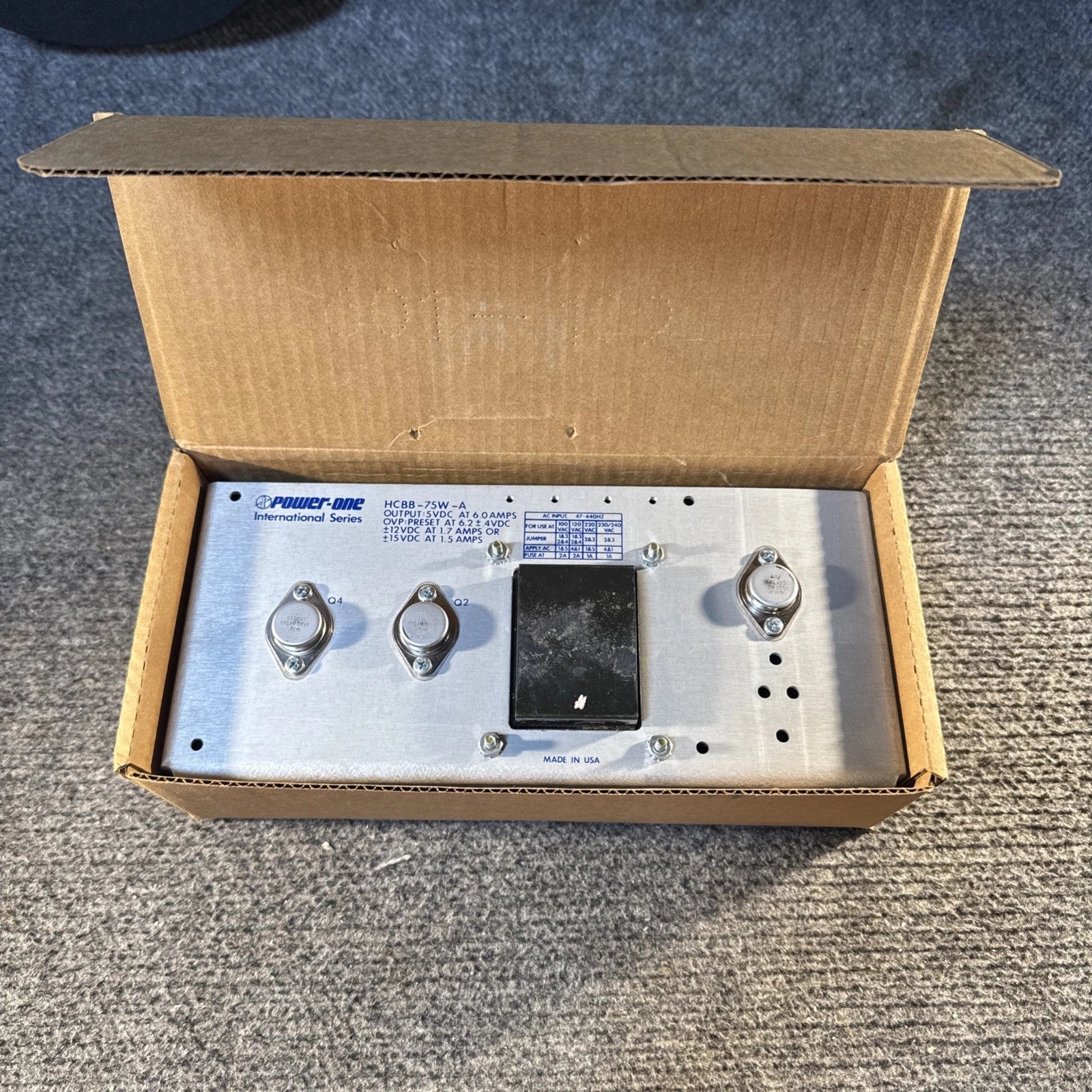 Power-One HCBB-75W-A Power Supply — New Old Stock — Untested