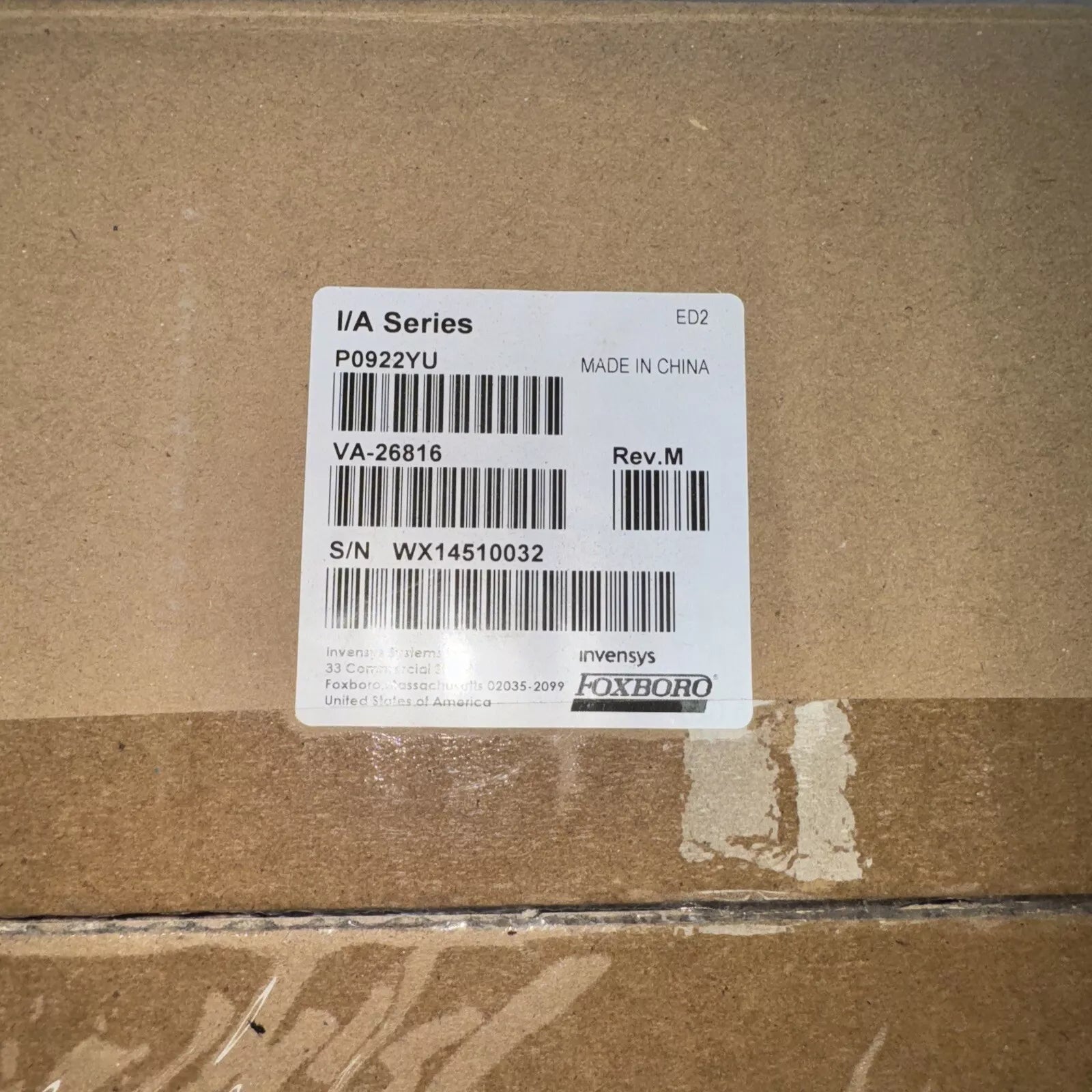 FUENTE DE ALIMENTACIÓN FOXBORO P0922YU