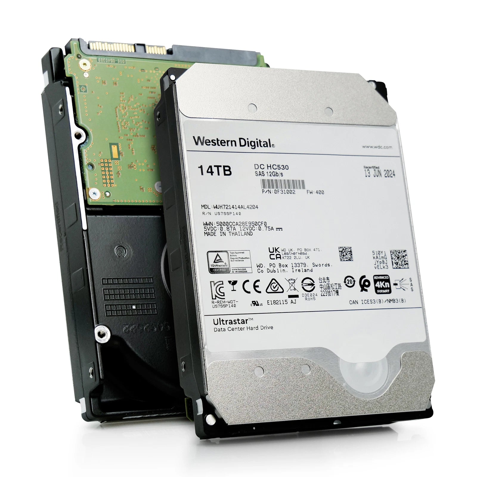 WD DC HC530 14TB 7.2K RPM SAS 12Gb/s 4Kn 3.5" HDD WUH721414AL4204 0F31002|306111493494