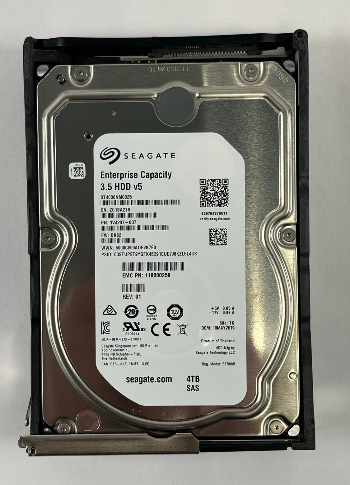EMC 4TB 7.2K 12/S SAS 3.5" HDD 118000259 1V4207-037 SEAGATE ST4000NM0025 HDD|376576416197