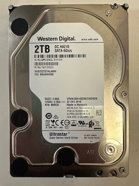 Western Digital 1W10002 - WD Ultrastar DC HA210 2TB WD Enterprise USED|306582518836
