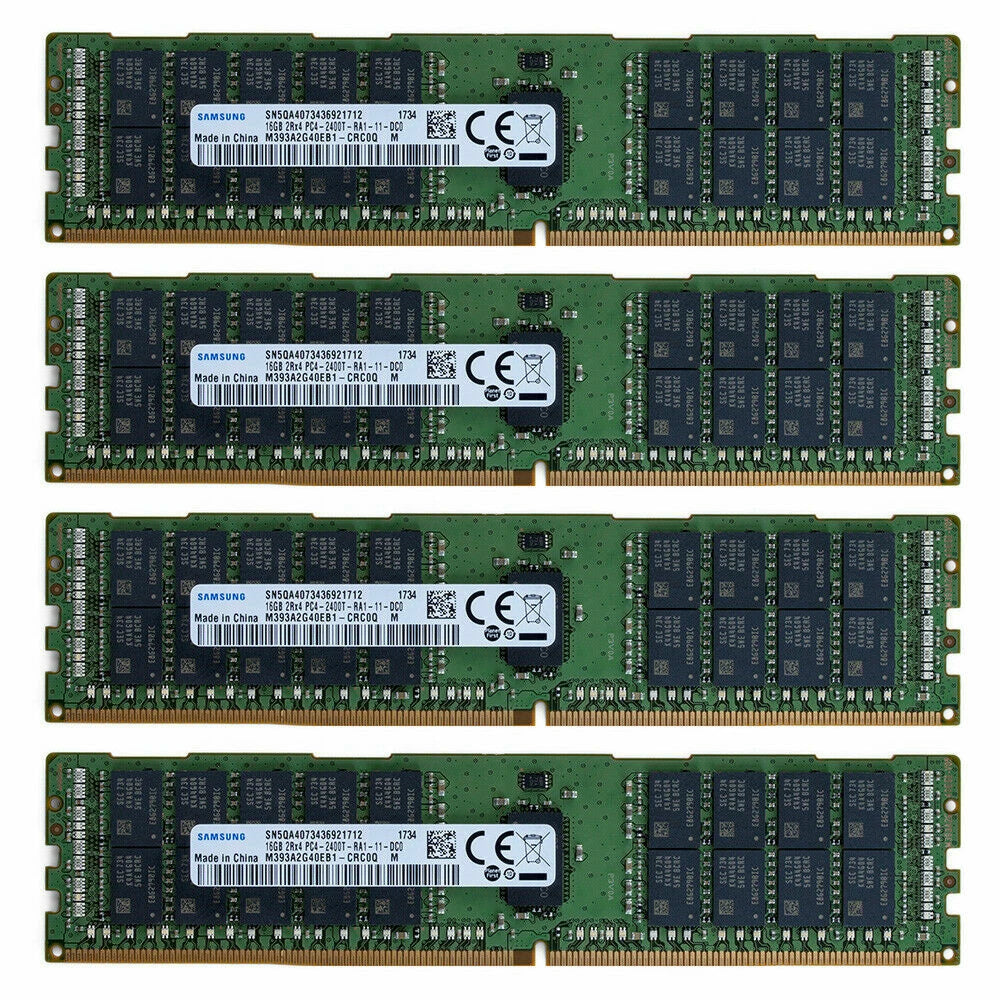 Dell PowerEdge R430 R530 R630 64GB (4x16GB) DDR4 2400MHz PC4-2400T ECC Memory|177687319815