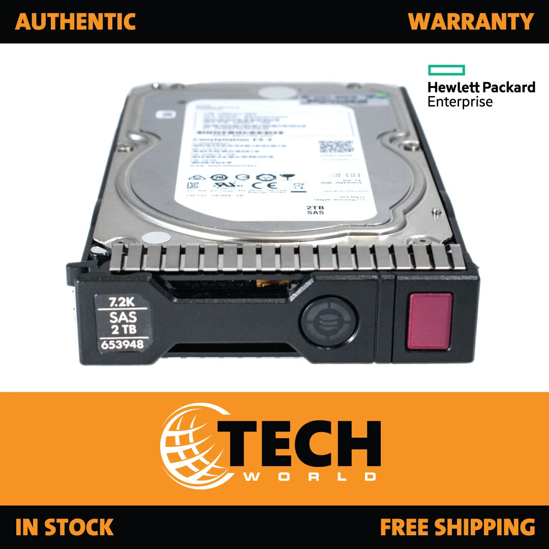 3.5" HP 2TB 6G SAS 7.2K SC Midline Hot Plug Hard Drive 652757-B21 653948-001|165213231241