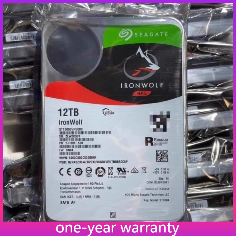New Seagate ST12000VN0008 12TB IronWolf 3.5"SATA 7200rpm Internal Hard Drive HDD