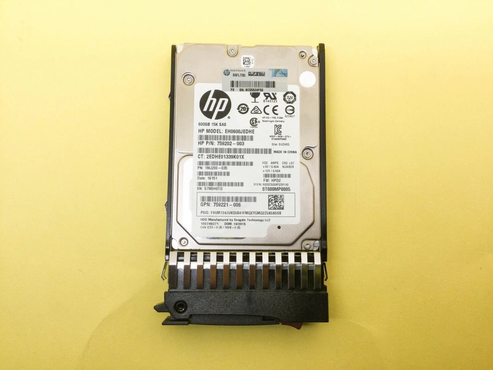 J9F42A HP MSA 600GB 12G SAS 15K SFF (2.5IN) DP ENT HDD 787642-001|284655821877