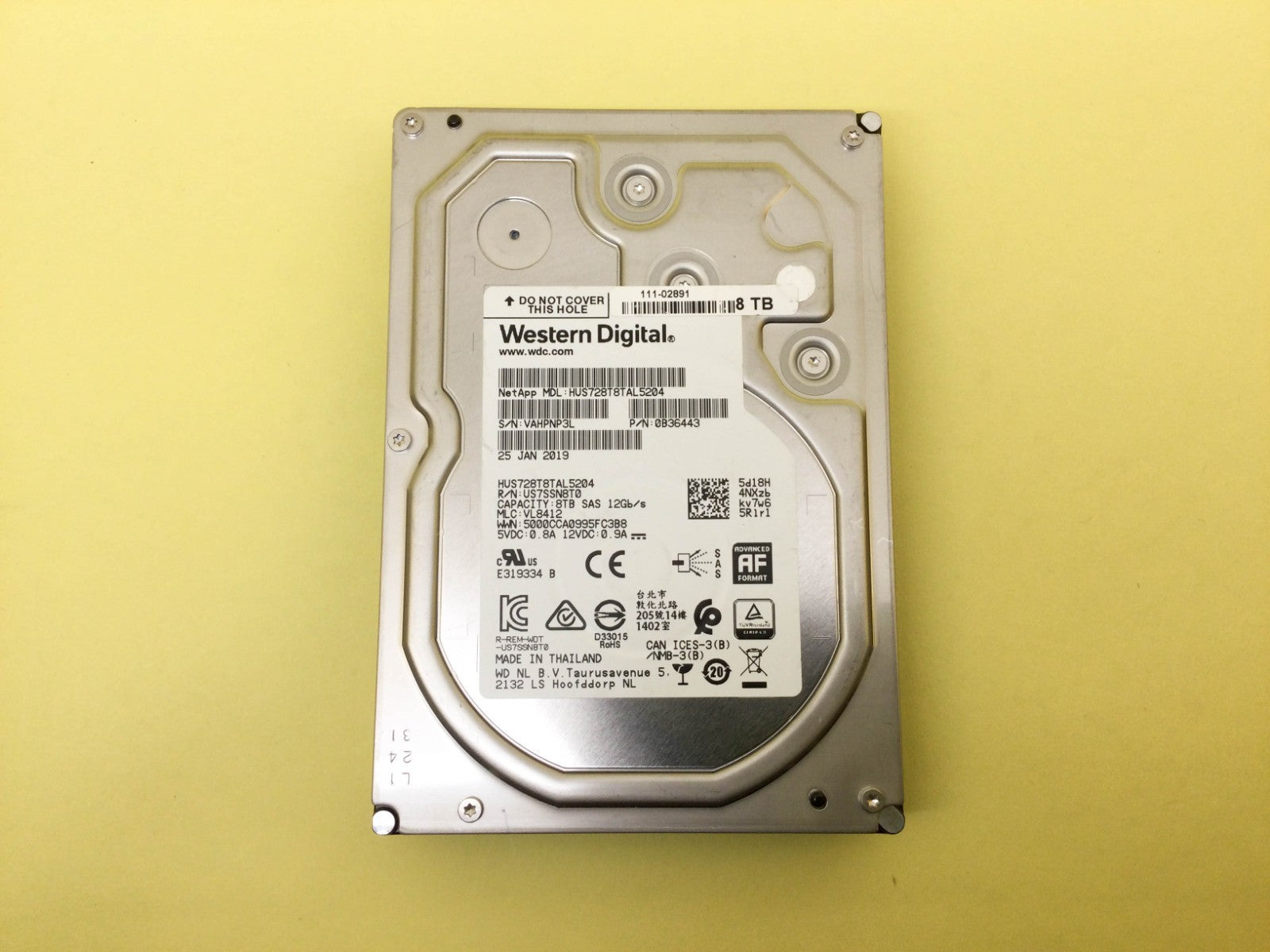 NetApp WD Ultrastar DC HC320 8TB 7.2K SAS 12Gbps 3.5'' HDD HUS728T8TAL5204|286932881349