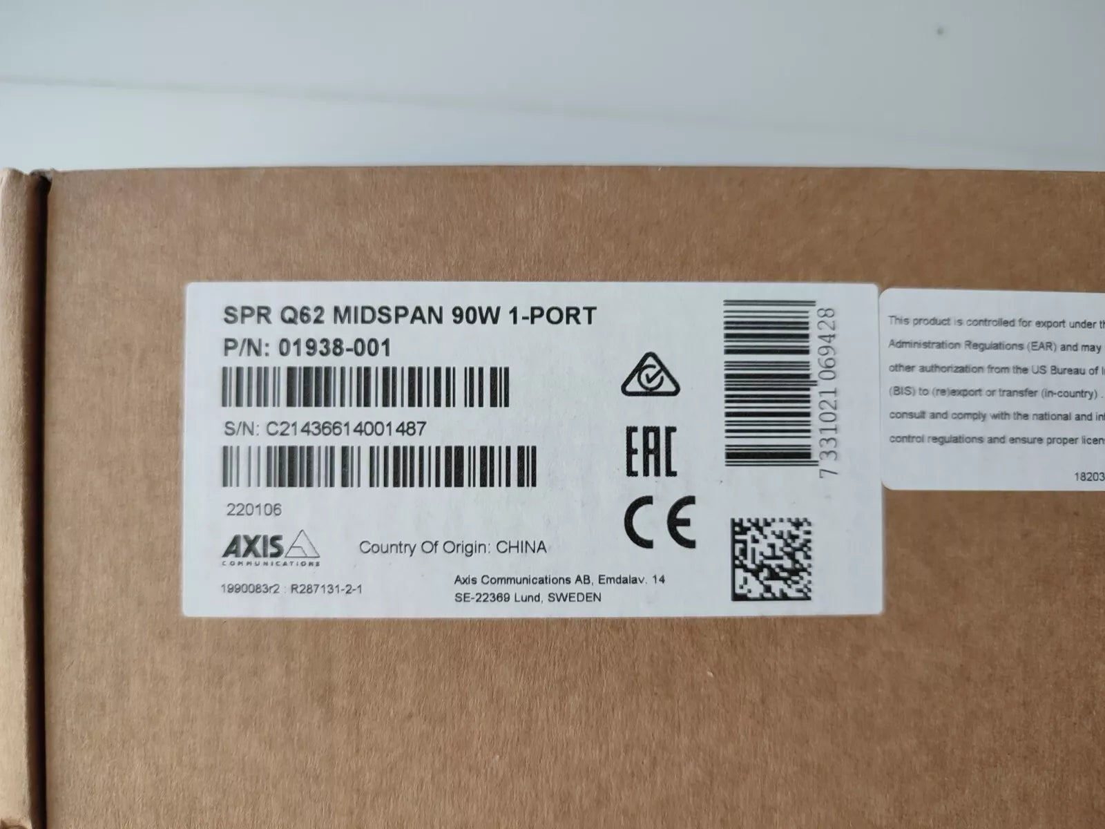 MICROSEMI PD-9601G/AC ALIMENTACIÓN SOBRE ETHERNET (PoE) DC INYECTOR DE ALIMENTACIÓN MIDSPAN